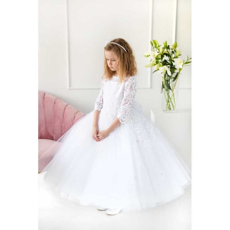 Handmade White First Holy Communion Dress Style T-900