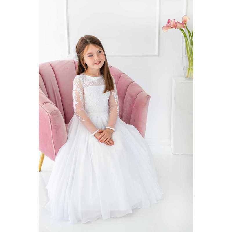 Handmade White First Holy Communion Dress Style PAMELA