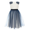 Beautiful Ivory/Navy Confirmation/Special Occasion Dress Style 19/SM/20