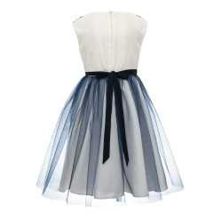 Beautiful Ivory/Navy Confirmation/Special Occasion Dress Style 19/SM/20