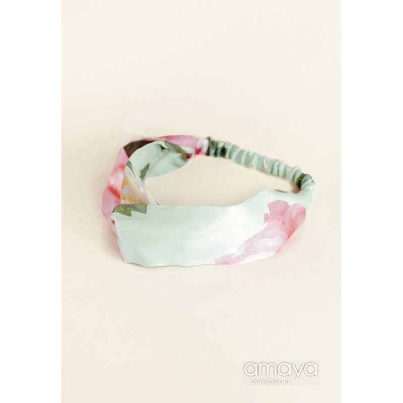 Green/Pink Floral Confirmation/Special Occasion Hairband Style 514223TU