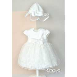 Handmade Ivory Lace Christening Baby Girl Dress Style 512020MC