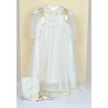 Handmade Ivory/Beige Baby Girl Christening/Baptism Gown Style 512005ML