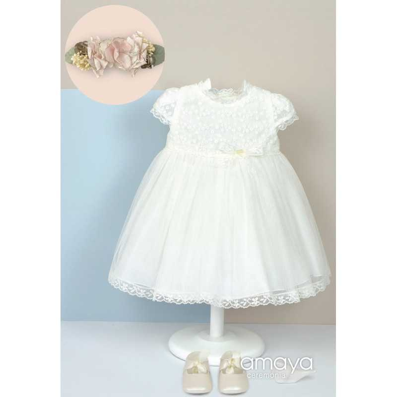 Handmade Ivory Baby Girl Christening Dress Style 512012MC