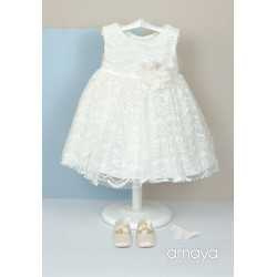 Handmade Lace Christening Ivory Dress Style 512024SM