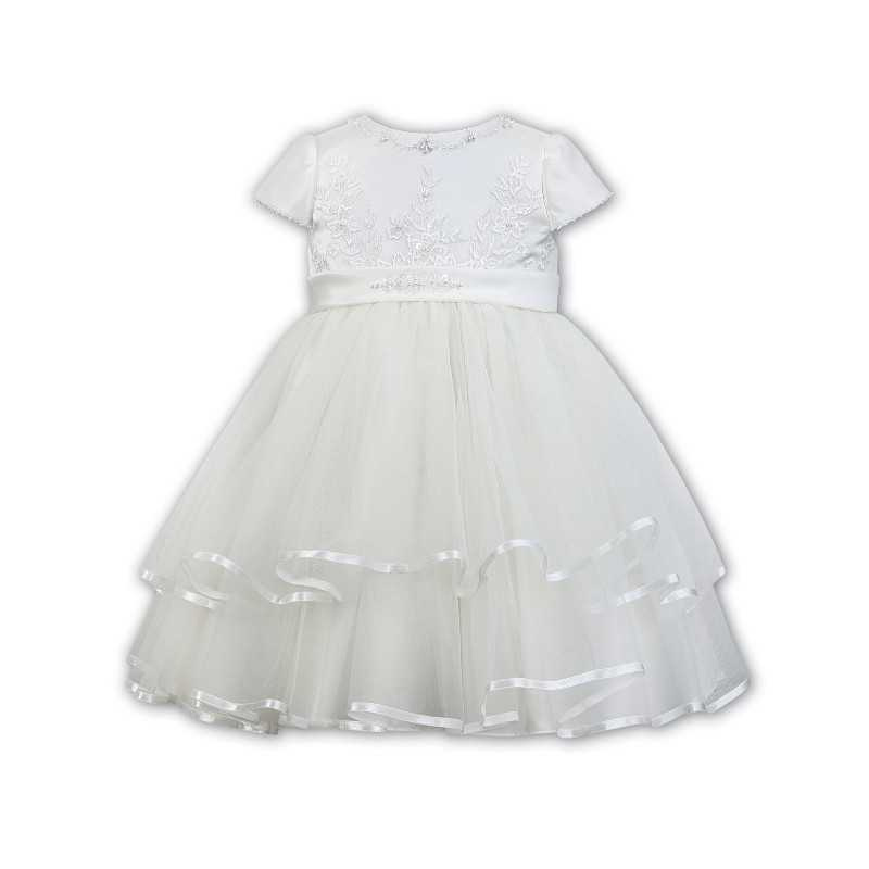 Sarah Louise Baby Girl Ivory Christening Dress Style 070074