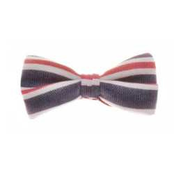 NAVY/WHITE/RED STRIPEY FIRST HOLY COMMUNION/SPECIAL OCCASION BOW TIE STYLE 10-08015C