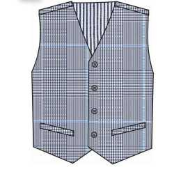 LIGHT BLUE CHECKERED FIRST HOLY COMMUNION/SPECIAL OCCASION WAISTCOAT STYLE 10-10011