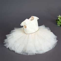 TETER WARM HANDMADE BABY GIRL IVORY/PINK CHRISTENING DRESS STYLE B39