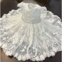 TETER WARM HANDMADE BABY GIRL IVORY CHRISTENING DRESS STYLE B120