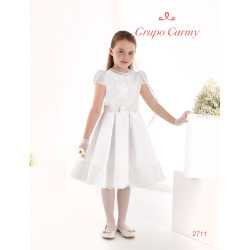 Spanish Handmade Ivory Ballerina Length First Holy Communion Dress Style 2711