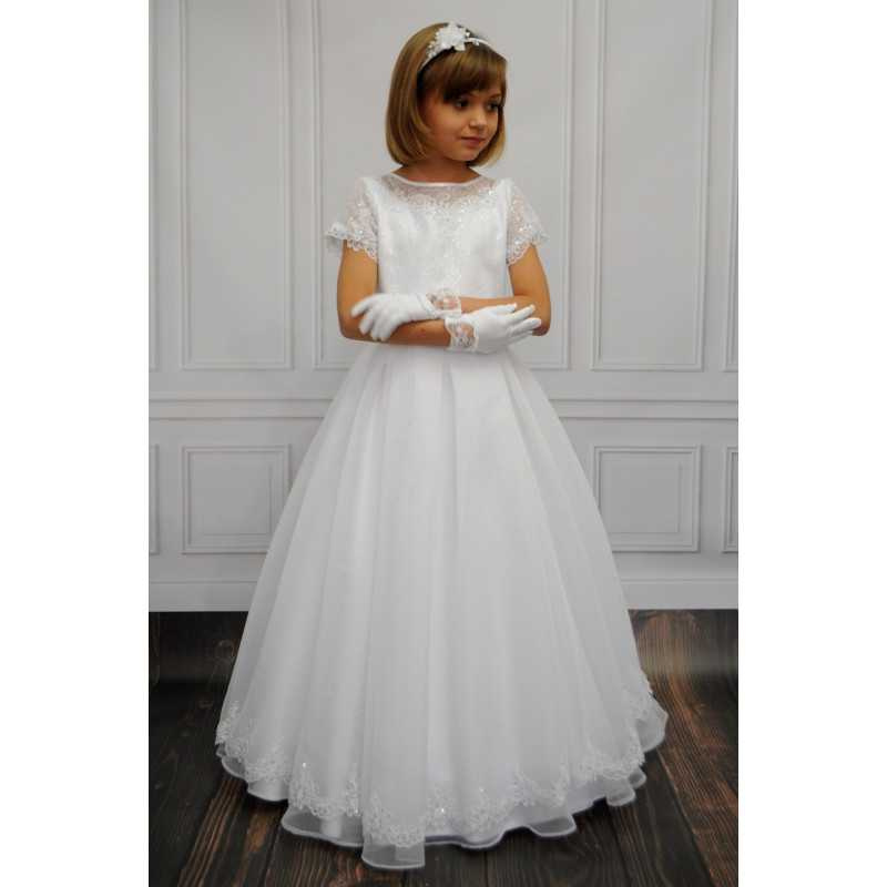 HANDMADE COMMUNION DRESS STYLE BERTHA