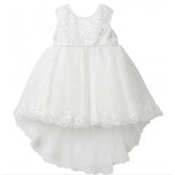 IVORY CHRISTENING TULLE BABY GIRL DRESS KHLOE BY SEVVA