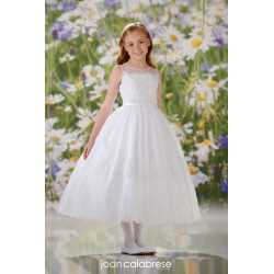 JOAN CALABRESE WHITE TEA-LENGTH FIRST HOLY COMMUNION DRESS STYLE 120350