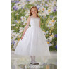 JOAN CALABRESE WHITE TEA-LENGTH FIRST HOLY COMMUNION DRESS STYLE 120350