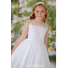 JOAN CALABRESE WHITE TEA-LENGTH FIRST HOLY COMMUNION DRESS STYLE 120350