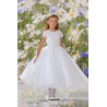 JOAN CALABRESE WHITE TEA-LENGTH FIRST HOLY COMMUNION DRESS STYLE 120356