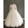 HANDMADE WHITE FIRST HOLY COMMUNION DRESS STYLE T-878