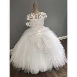 HANDMADE WHITE FIRST HOLY COMMUNION DRESS STYLE T-930