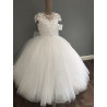 HANDMADE WHITE FIRST HOLY COMMUNION DRESS STYLE T-930