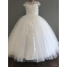 HANDMADE WHITE FIRST HOLY COMMUNION DRESS STYLE T-875