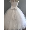 HANDMADE WHITE FIRST HOLY COMMUNION DRESS STYLE T-875