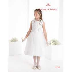 HANDMADE SPANISH UNUSUAL IVORY FIRST HOLY COMMUNION DRESS STYLE 2718