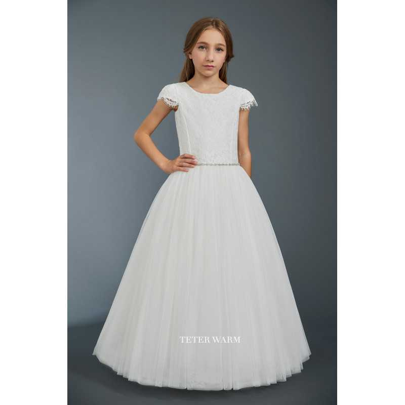 Handmade Ivory First Holy Communion Dress by Teter Warm Style 706