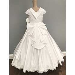 HANDMADE WHITE FIRST HOLY COMMUNION DRESS STYLE T-880