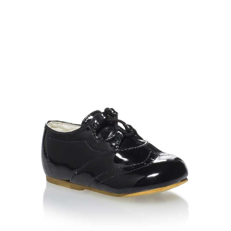 Charming Lacquered Christening/Special Occassion Shoes For Boys style Leo 