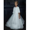 HANDMADE IVORY FIRST HOLY COMMUNION DRESS & BOLERO BY TETER WARM STYLE G06