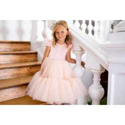 Handmade Peach Flower Girl Dress Style Mia Bella