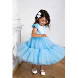 Handmade Blue Flower Girl Dress Style Gabi II