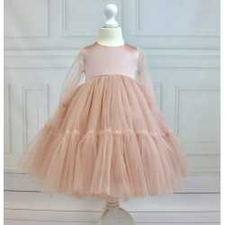 BEAUTIFUL HANDMADE PINK FLOWER GIRL / CONFIRMATION DRESS STYLE YORK