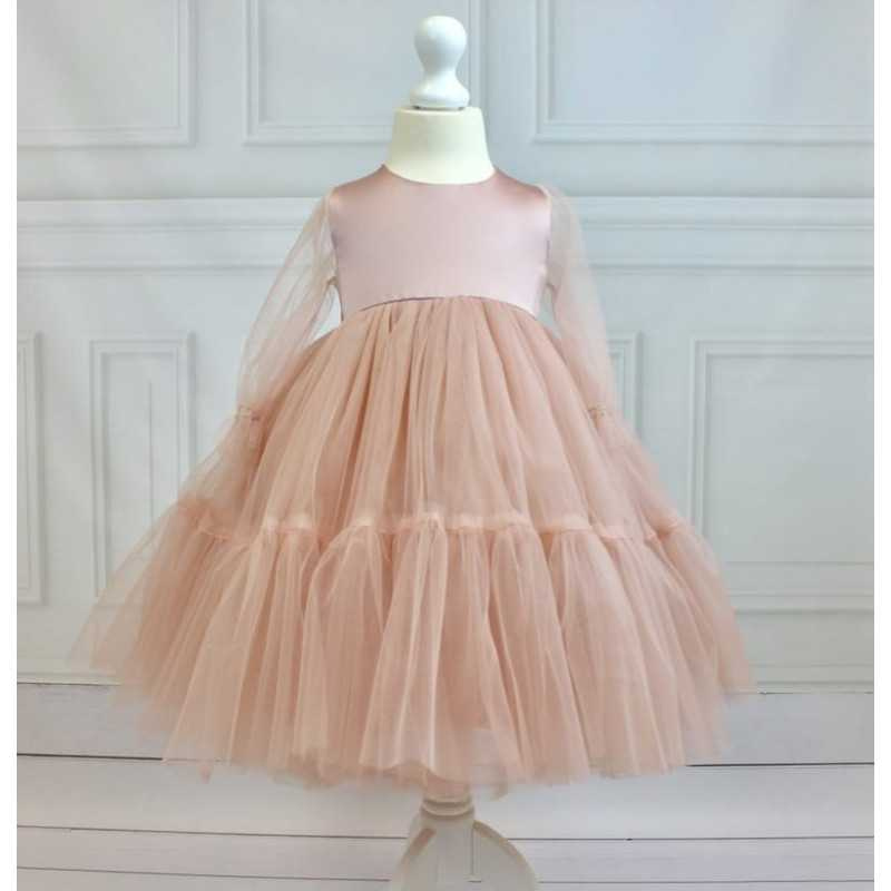 BEAUTIFUL HANDMADE PINK FLOWER GIRL / CONFIRMATION DRESS STYLE YORK