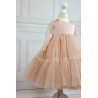 BEAUTIFUL HANDMADE PINK FLOWER GIRL / CONFIRMATION DRESS STYLE YORK