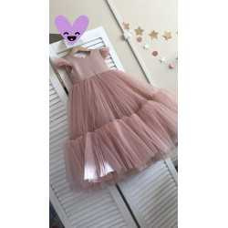 HANDMADE PINK FLOWER GIRL DRESS STYLE GABI