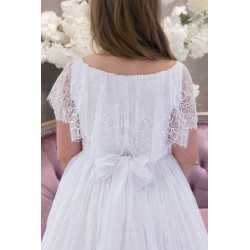 White Handmade First Holy Communion Dress Style LOUISE