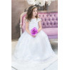 HANDMADE CLASSIC TULLE&LACE COMMUNION DRESS WITH EMBROIDERY ANDREA BIS