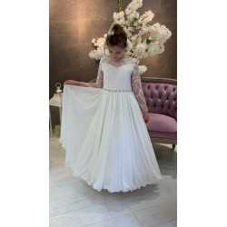 Handmade Ivory First Holy Communion Dress Style ATHENA