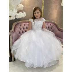 Handmade White First Holy Communion Dress Style HUANITA