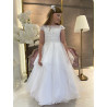 Handmade White First Holy Communion Dress Style HUANITA