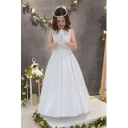 Elegant Satin Handmade First Holy Communion Dress Style ELSA