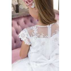 HANDMADE WHITE FIRST HOLY COMMUNION DRESS STYLE T-924