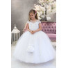 HANDMADE WHITE FIRST HOLY COMMUNION DRESS STYLE T-924