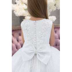 HANDMADE WHITE FIRST HOLY COMMUNION DRESS STYLE T-925