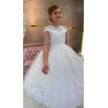 HANDMADE WHITE FIRST HOLY COMMUNION DRESS STYLE T-875