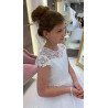 HANDMADE WHITE FIRST HOLY COMMUNION DRESS STYLE T-875