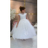 HANDMADE WHITE FIRST HOLY COMMUNION DRESS STYLE T-875