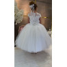 HANDMADE WHITE FIRST HOLY COMMUNION DRESS STYLE T-875